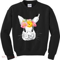 Easter Female Bunny Holiday Kids Sweatshirt thumb 0