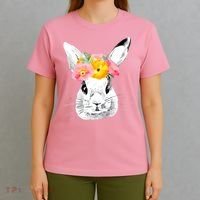Easter Female Bunny Holiday T-Shirt thumb 4