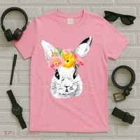 Easter Female Bunny Holiday T-Shirt thumb 5