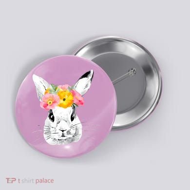 Easter Female Bunny Holiday Button