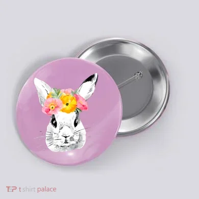 Easter Female Bunny Holiday Button