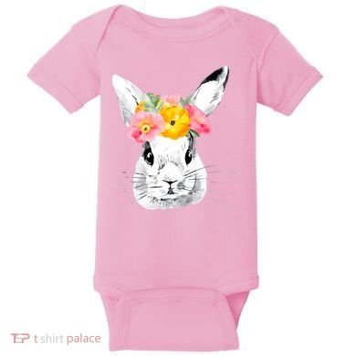 Easter Female Bunny Holiday Baby Bodysuit