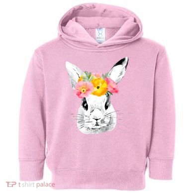 Easter Female Bunny Holiday Toddler Hoodie