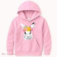 Easter Female Bunny Holiday Kids Hoodie thumb 0