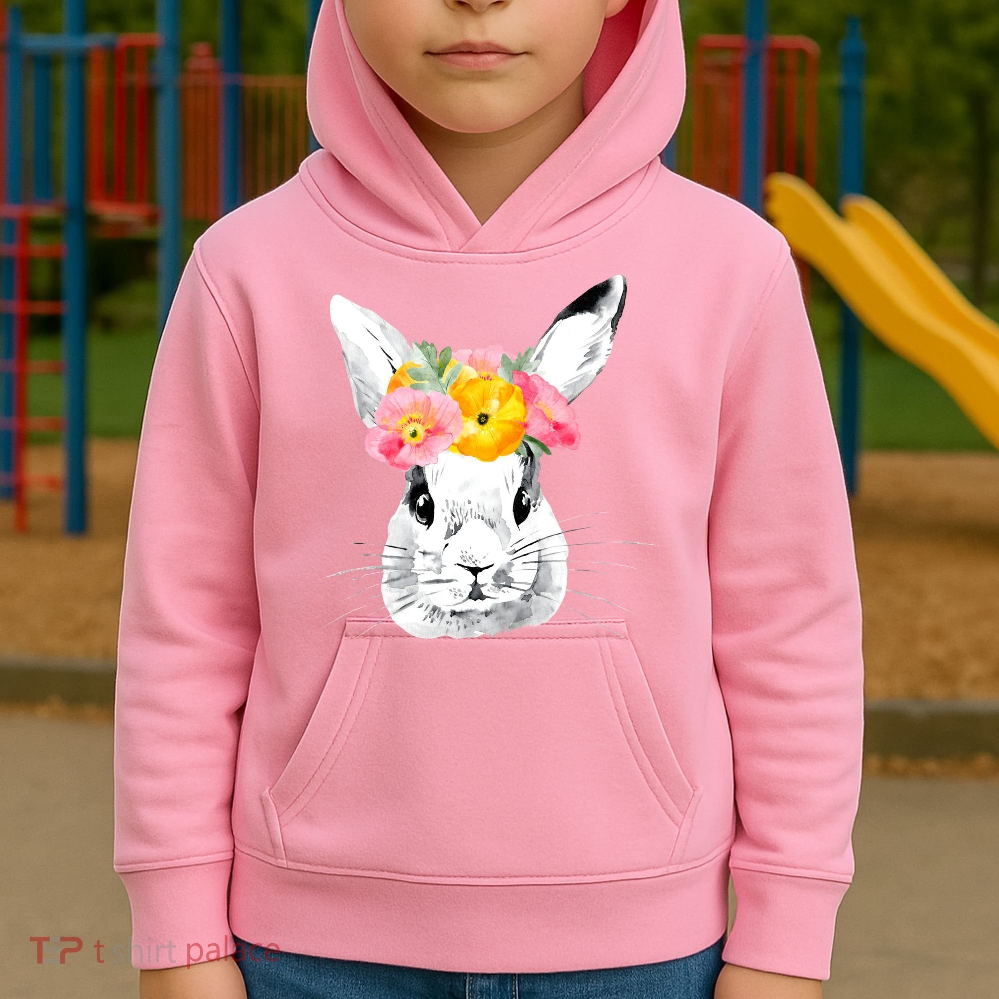 Easter Female Bunny Holiday Kids Hoodie