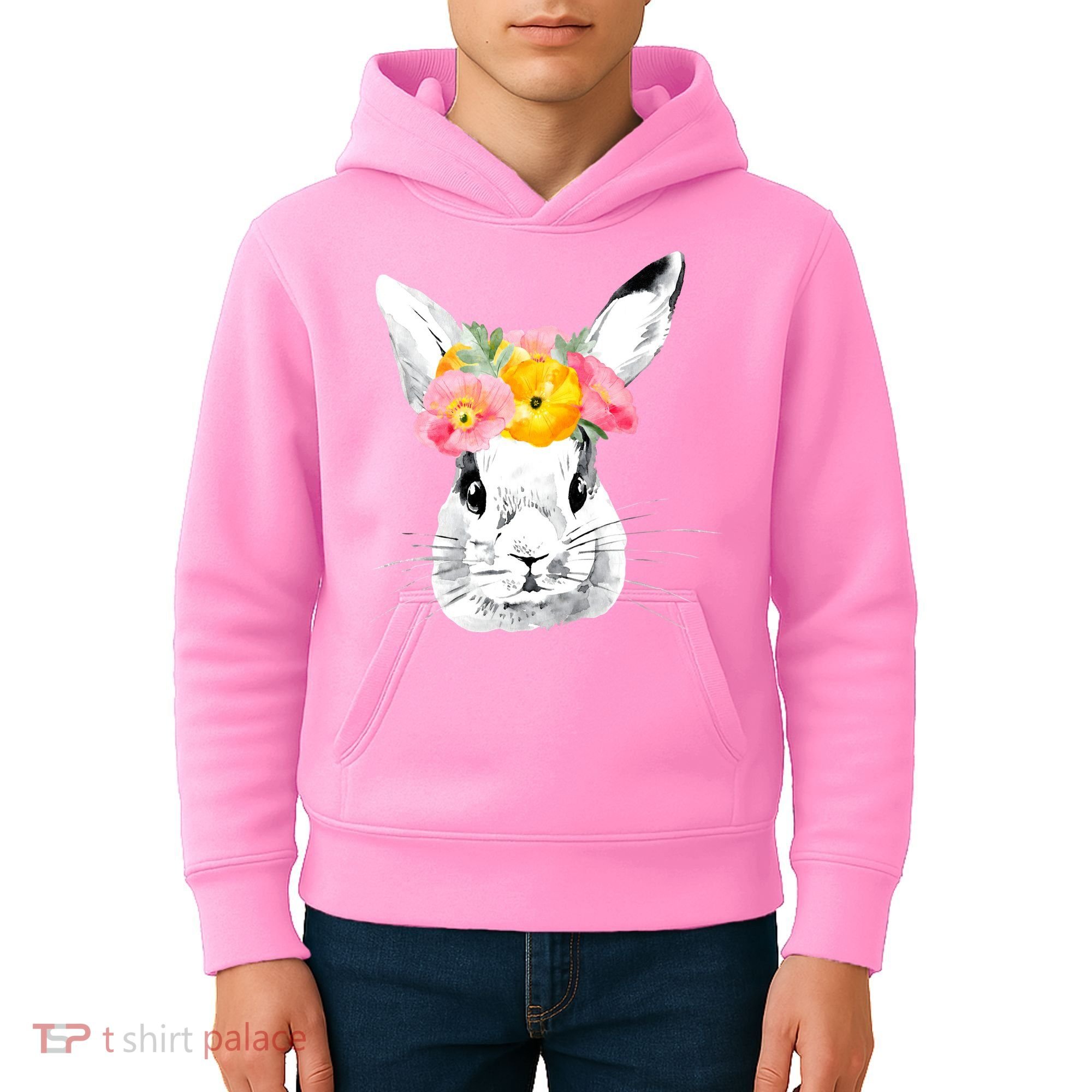 Easter Female Bunny Holiday Kids Hoodie