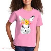 Easter Female Bunny Holiday Kids T-Shirt thumb 2