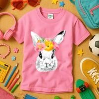 Easter Female Bunny Holiday Kids T-Shirt thumb 3