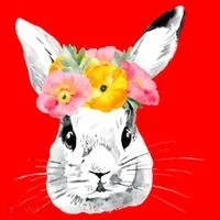 Easter Female Bunny Holiday Santa Hat thumb 1