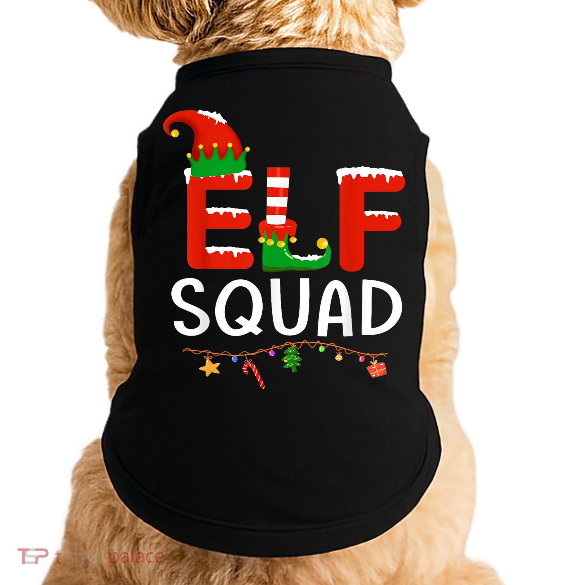 Elf Family Christmas Matching Pajamas XMas Elf Squad Doggie Tank