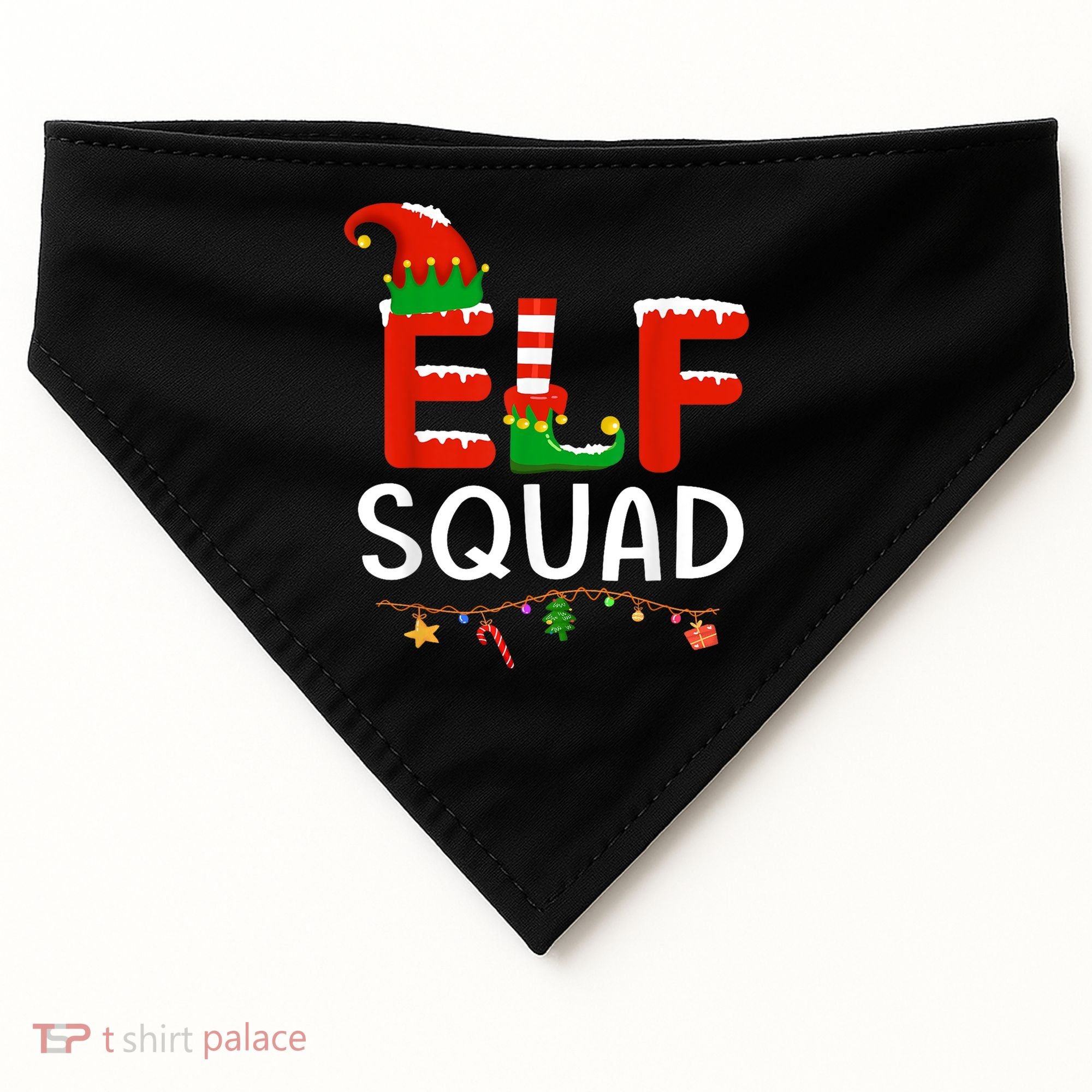 Elf Family Christmas Matching Pajamas XMas Elf Squad USA-Made Doggie Bandana