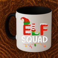 Elf Family Christmas Matching Pajamas XMas Elf Squad Coffee Mug thumb 2