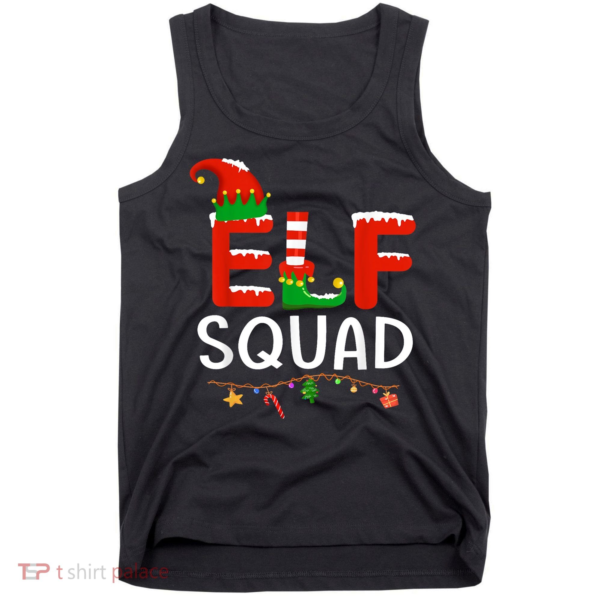 Elf Family Christmas Matching Pajamas XMas Elf Squad Tank Top