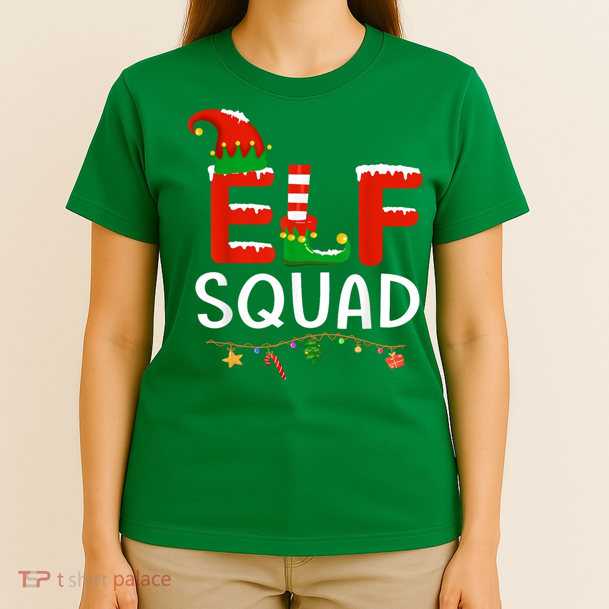 Elf Family Christmas Matching Pajamas XMas Elf Squad T-Shirt