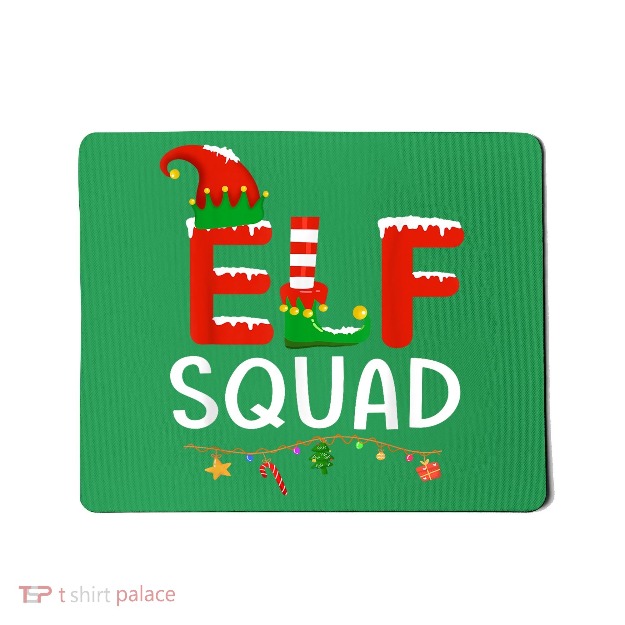 Elf Family Christmas Matching Pajamas XMas Elf Squad Mousepad