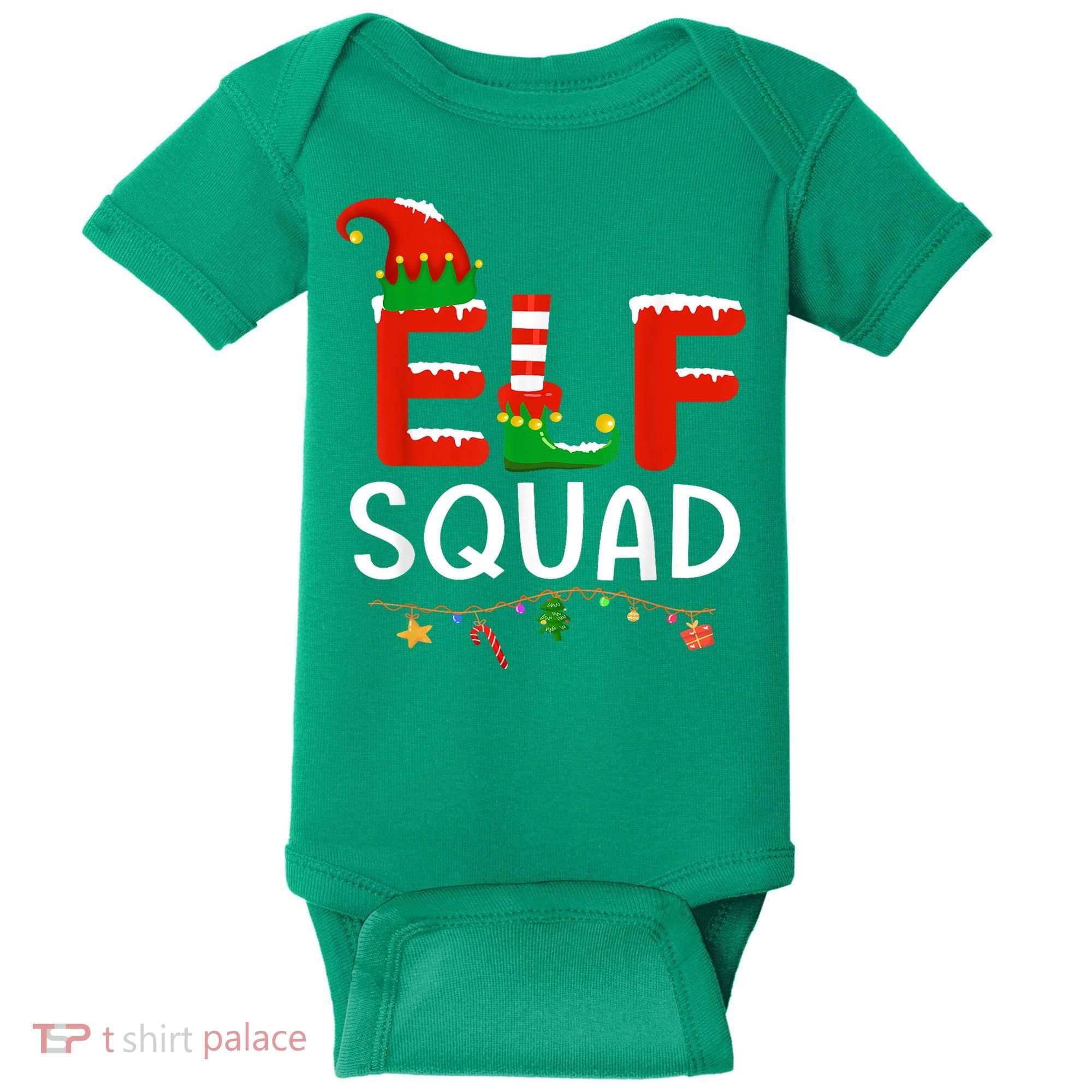 Elf Family Christmas Matching Pajamas XMas Elf Squad Baby Bodysuit