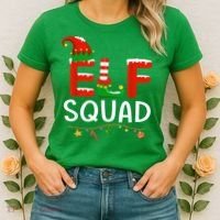 Elf Family Christmas Matching Pajamas XMas Elf Squad Women's T-Shirt thumb 2