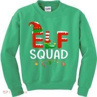 Elf Family Christmas Matching Pajamas XMas Elf Squad Kids Sweatshirt thumb 0