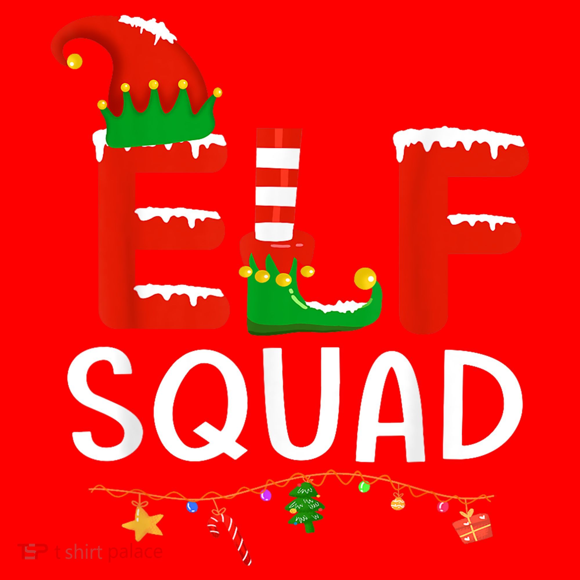 Elf Family Christmas Matching Pajamas XMas Elf Squad Santa Hat