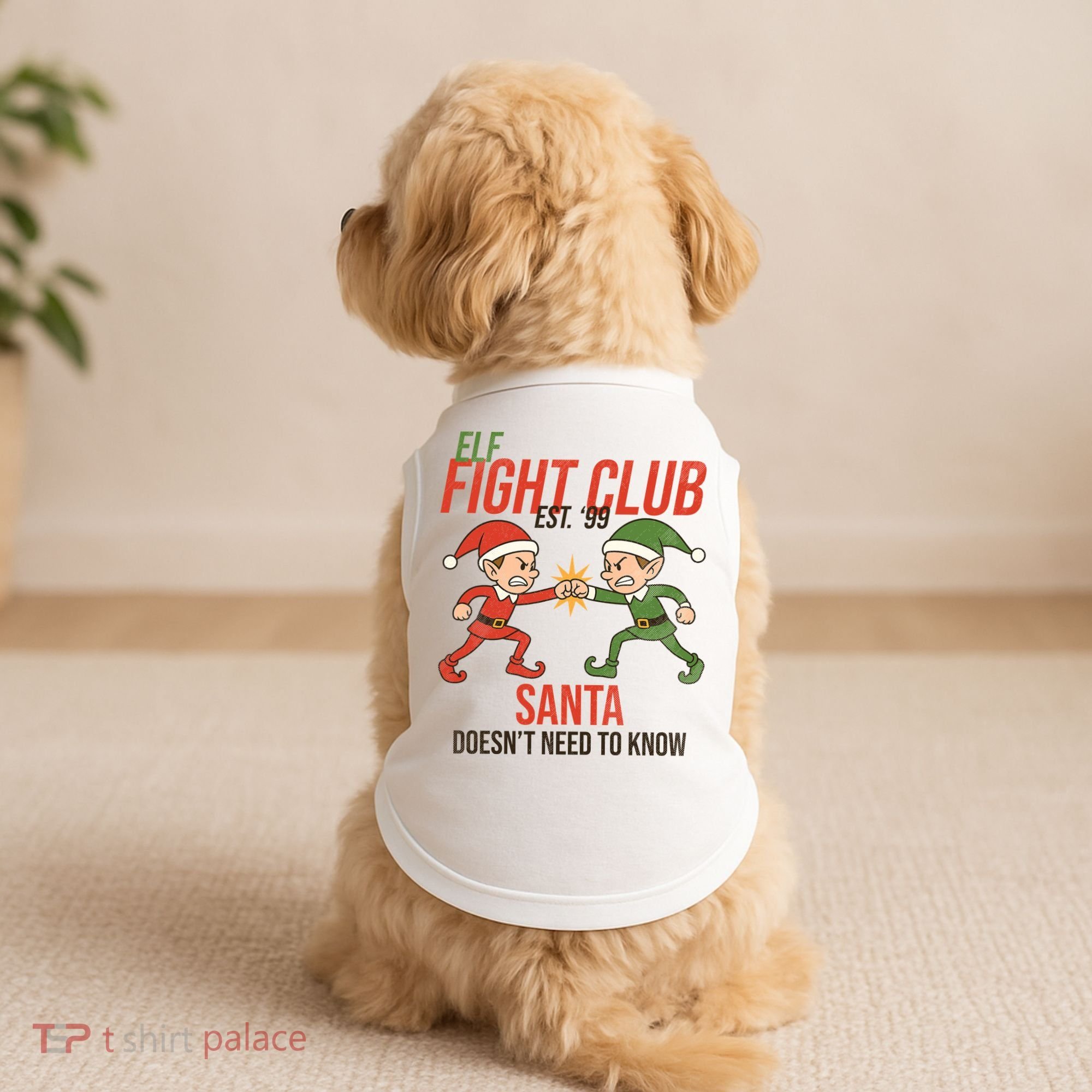 Elf Fight Club Doggie Tank