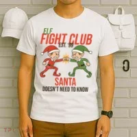 Elf Fight Club T-Shirt thumb 6