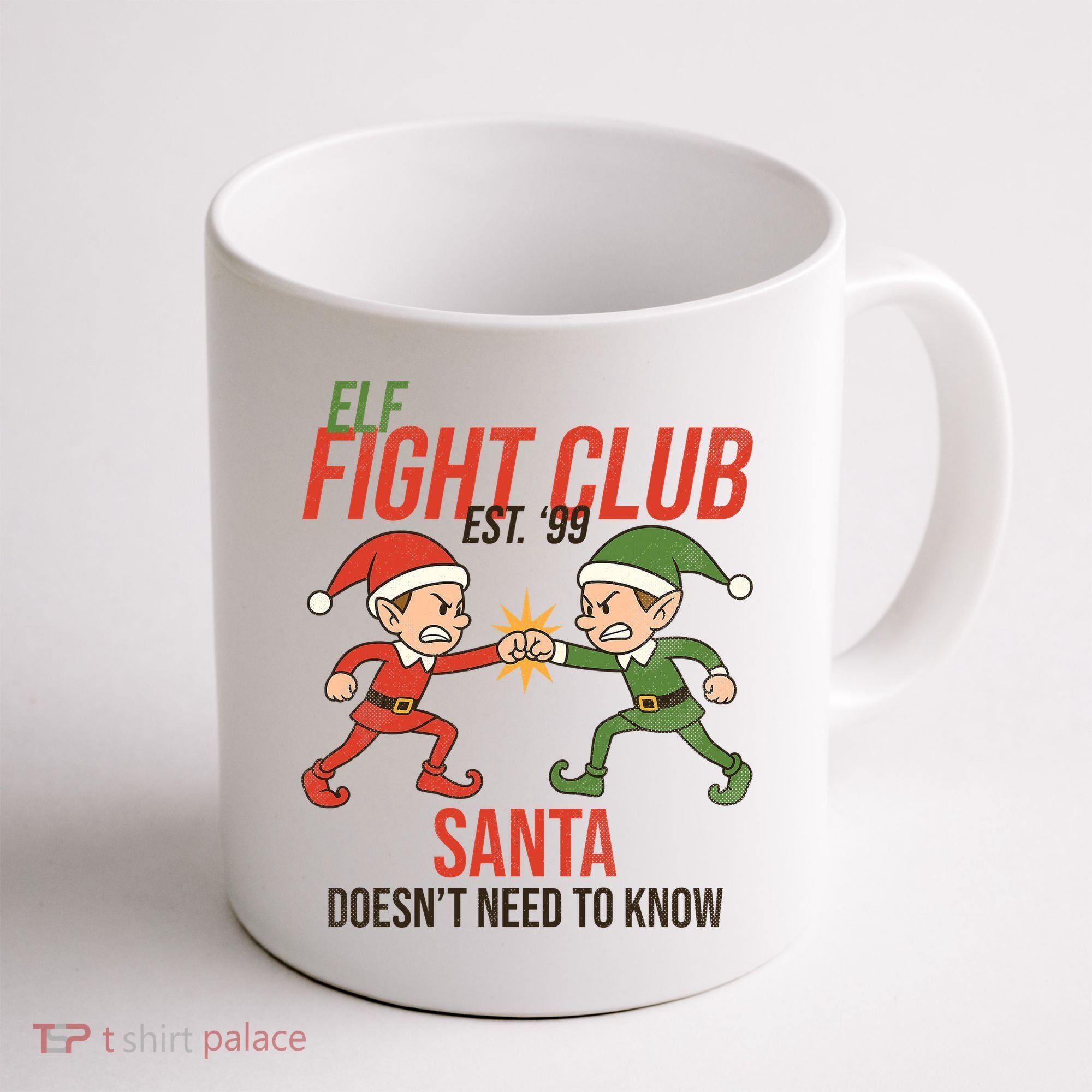 Elf Fight Club Coffee Mug
