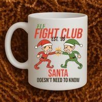 Elf Fight Club Coffee Mug thumb 2