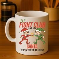 Elf Fight Club Coffee Mug thumb 4