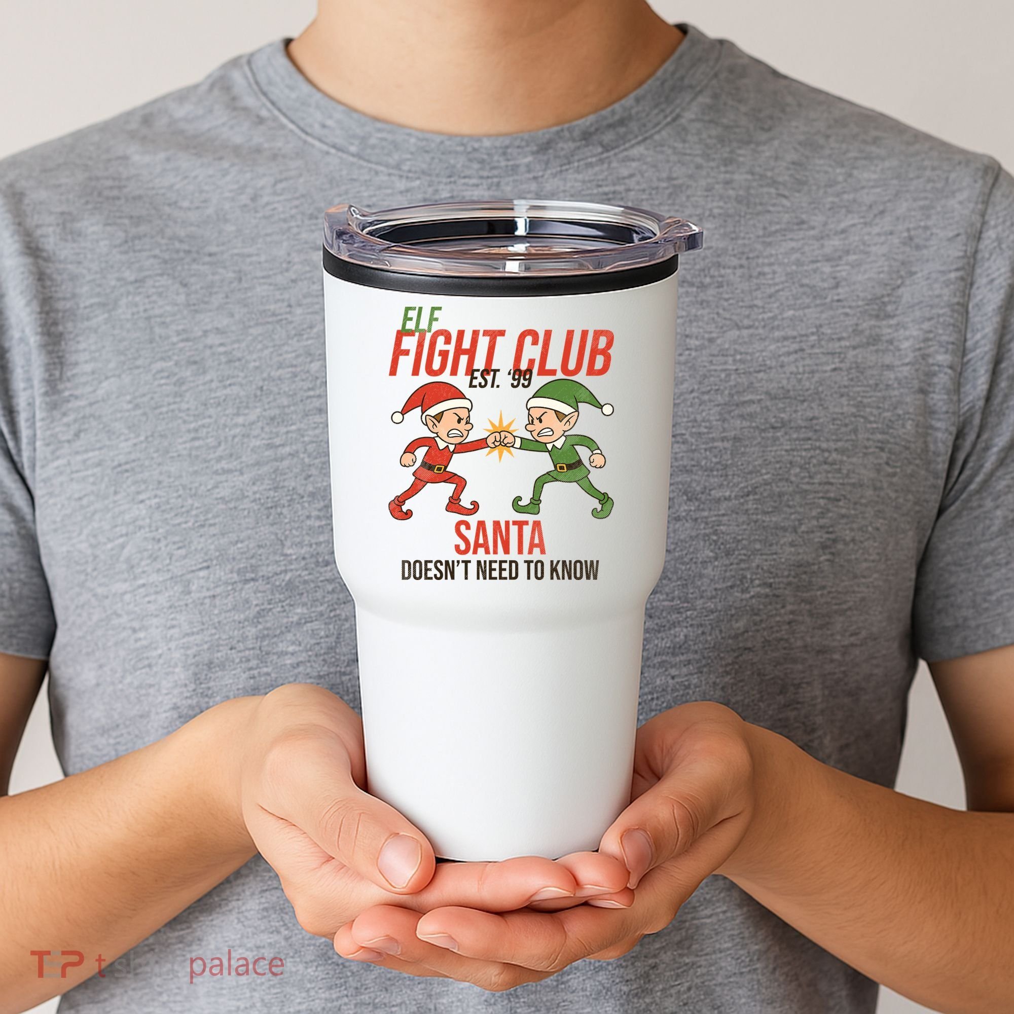 Elf Fight Club Tumbler