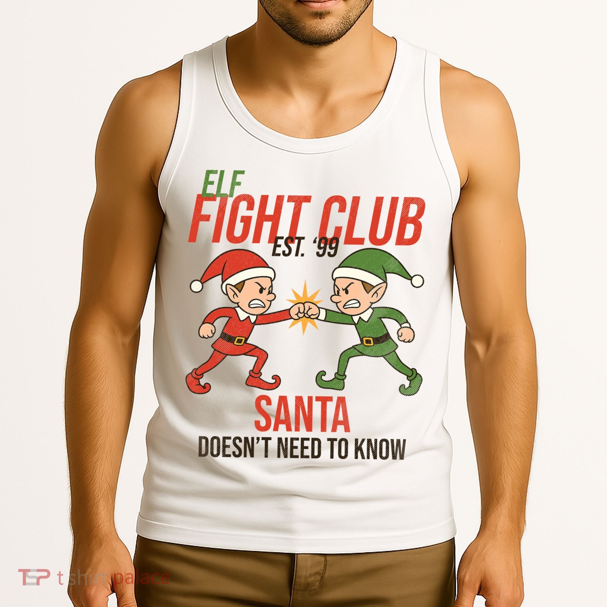 Elf Fight Club Tank Top
