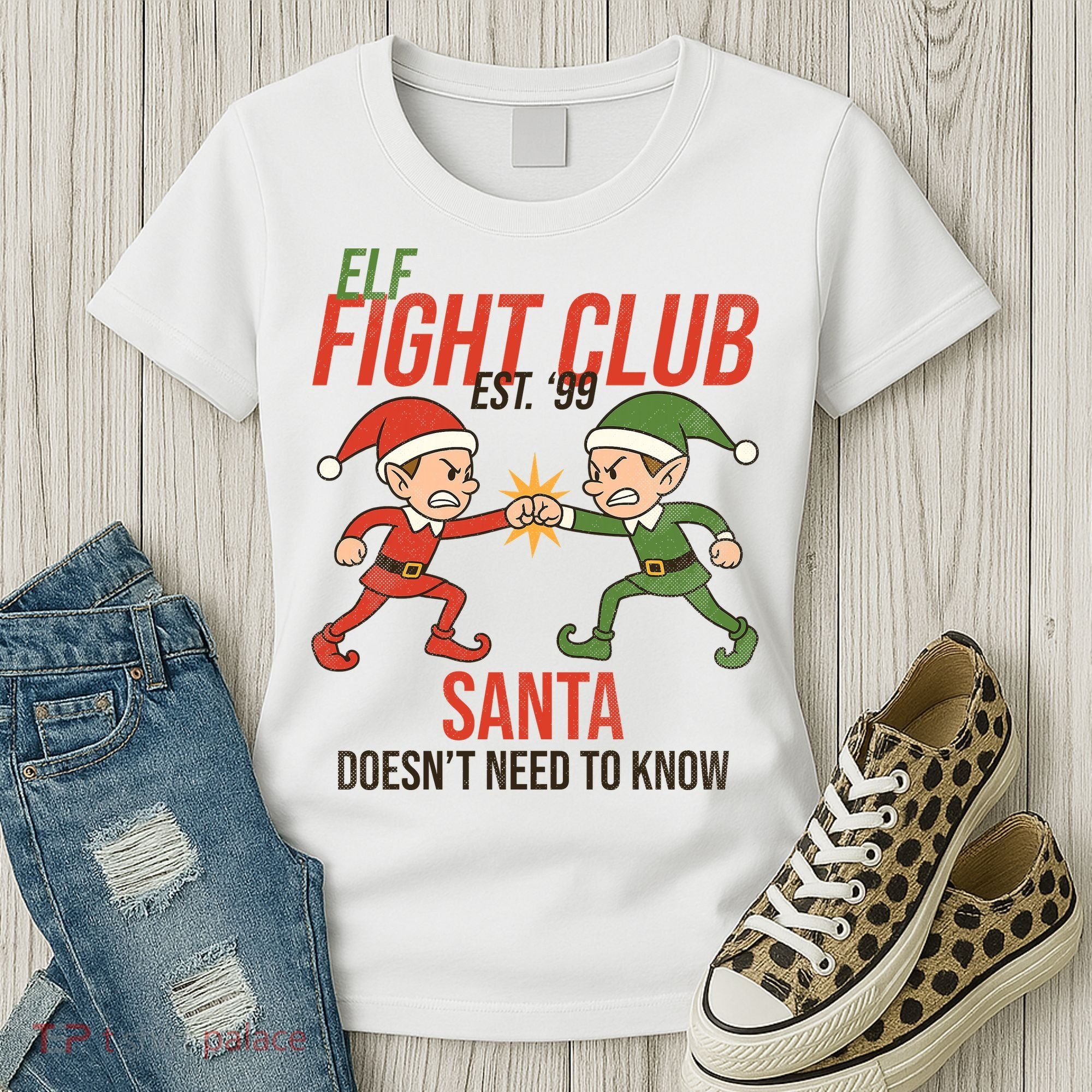 Elf Fight Club Women's T-Shirt