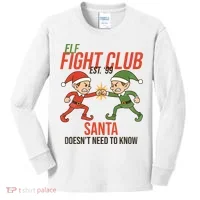 Elf Fight Club Kids Long Sleeve Shirt thumb 0