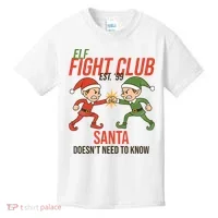 Elf Fight Club Kids T-Shirt thumb 0