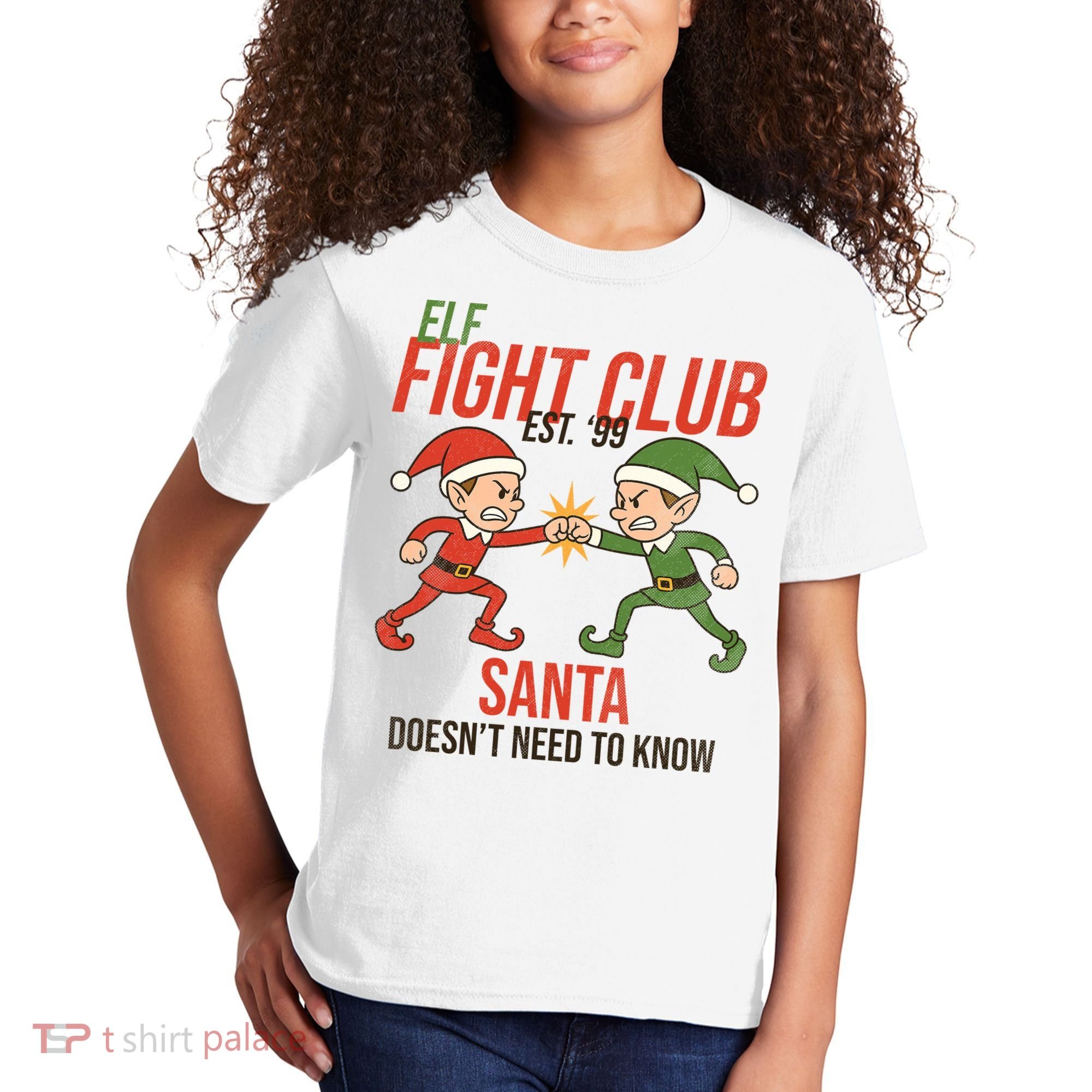 Elf Fight Club Kids T-Shirt