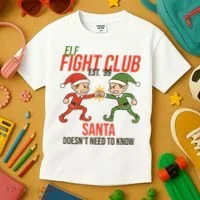 Elf Fight Club Kids T-Shirt thumb 3