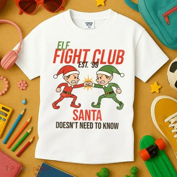 Elf Fight Club Kids T-Shirt
