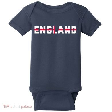 England Flag Classic Logo Baby Bodysuit