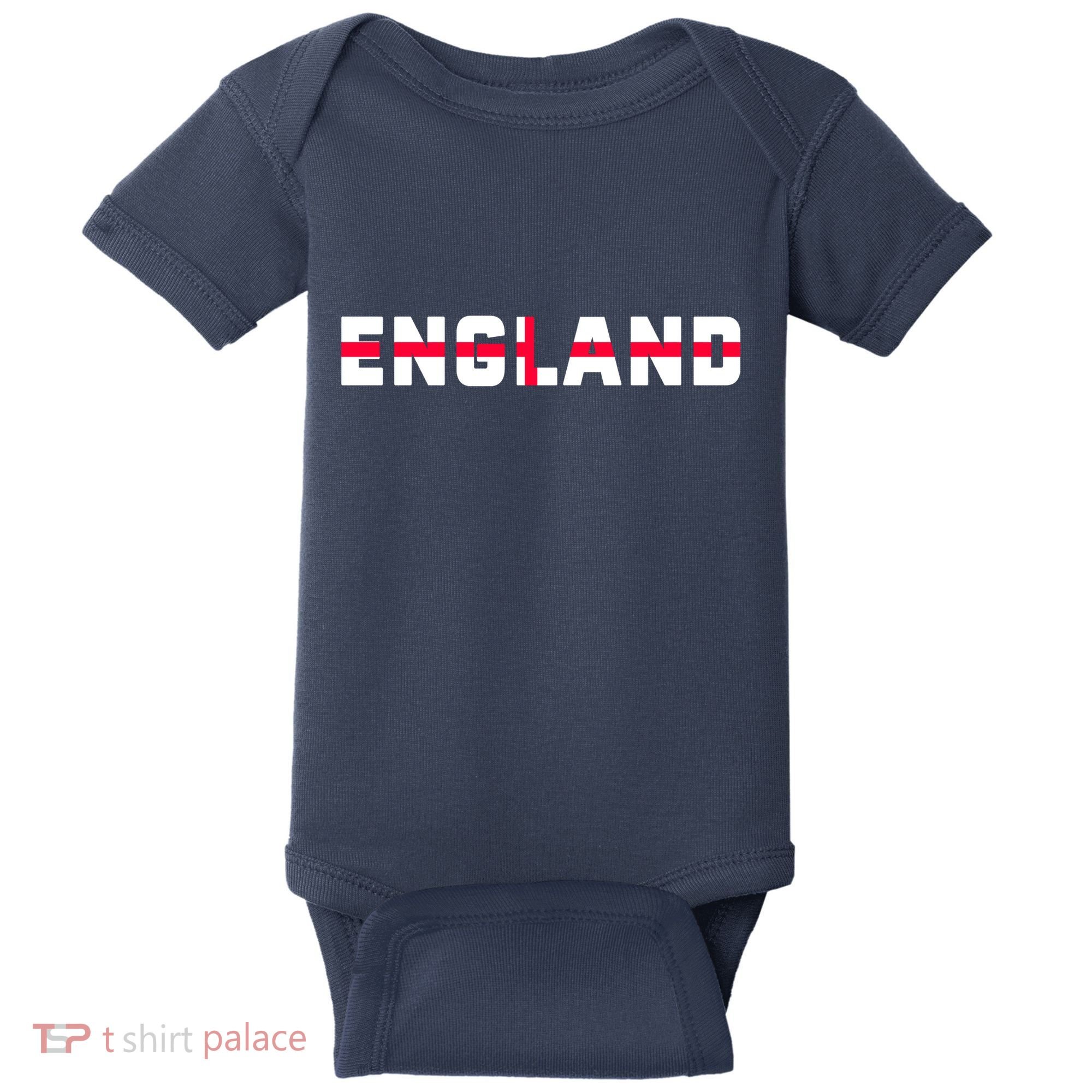 England Flag Classic Logo Baby Bodysuit