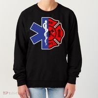 Emt Firefighter Cute Gift Firefighter Two Sided Ems Gift Women's Sweatshirt thumb 0