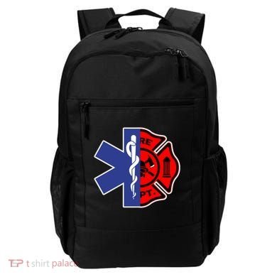 Emt Firefighter Cute Gift Firefighter Two Sided Ems Gift Backpack