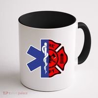 Emt Firefighter Cute Gift Firefighter Two Sided Ems Gift Coffee Mug thumb 1