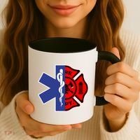 Emt Firefighter Cute Gift Firefighter Two Sided Ems Gift Coffee Mug thumb 3