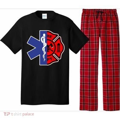 Emt Firefighter Cute Gift Firefighter Two Sided Ems Gift Pajama Set