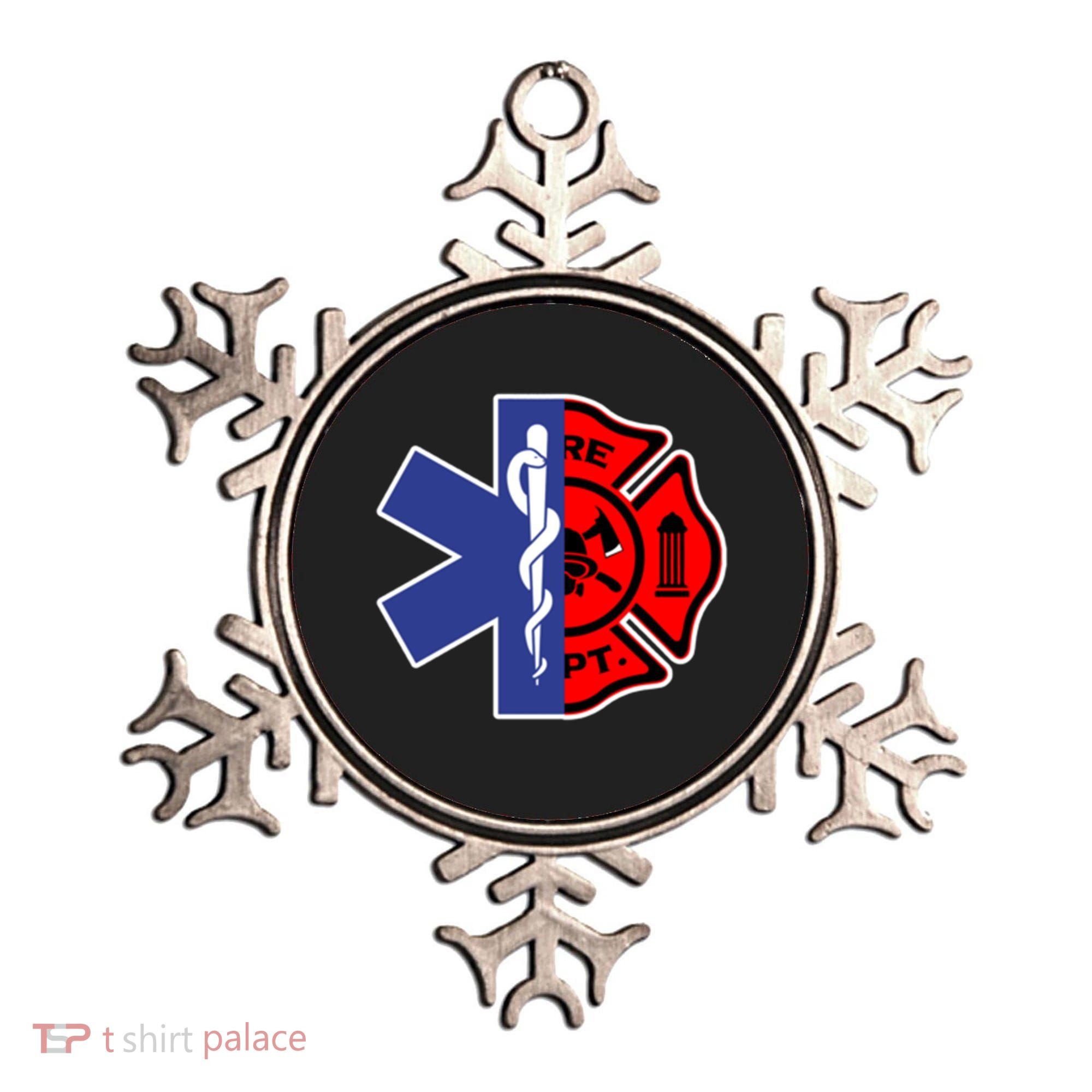 Emt Firefighter Cute Gift Firefighter Two Sided Ems Gift Ornament