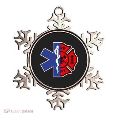 Emt Firefighter Cute Gift Firefighter Two Sided Ems Gift Ornament