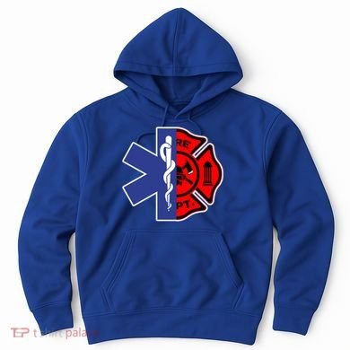 Emt Firefighter Cute Gift Firefighter Two Sided Ems Gift Hoodie