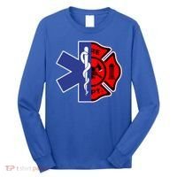 Emt Firefighter Cute Gift Firefighter Two Sided Ems Gift Long Sleeve Shirt thumb 0
