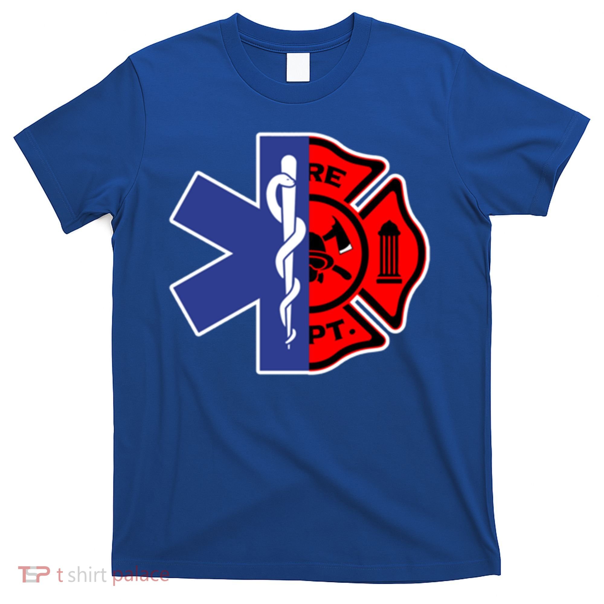 Emt Firefighter Cute Gift Firefighter Two Sided Ems Gift T-Shirt