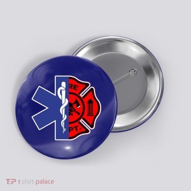 Emt Firefighter Cute Gift Firefighter Two Sided Ems Gift Button