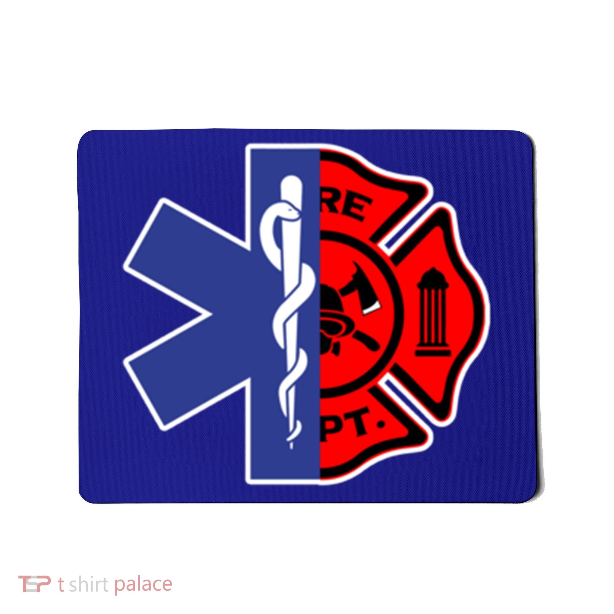 Emt Firefighter Cute Gift Firefighter Two Sided Ems Gift Mousepad